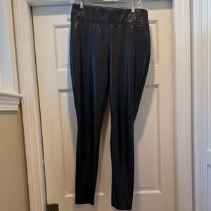 Inc Black Faux Leather Leggings size 10